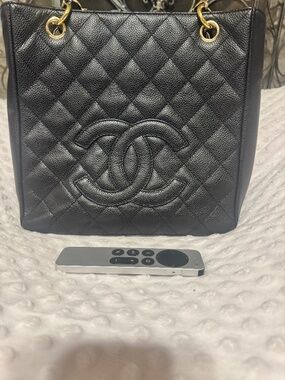 Chanel Quilted Petite Shopping Tote